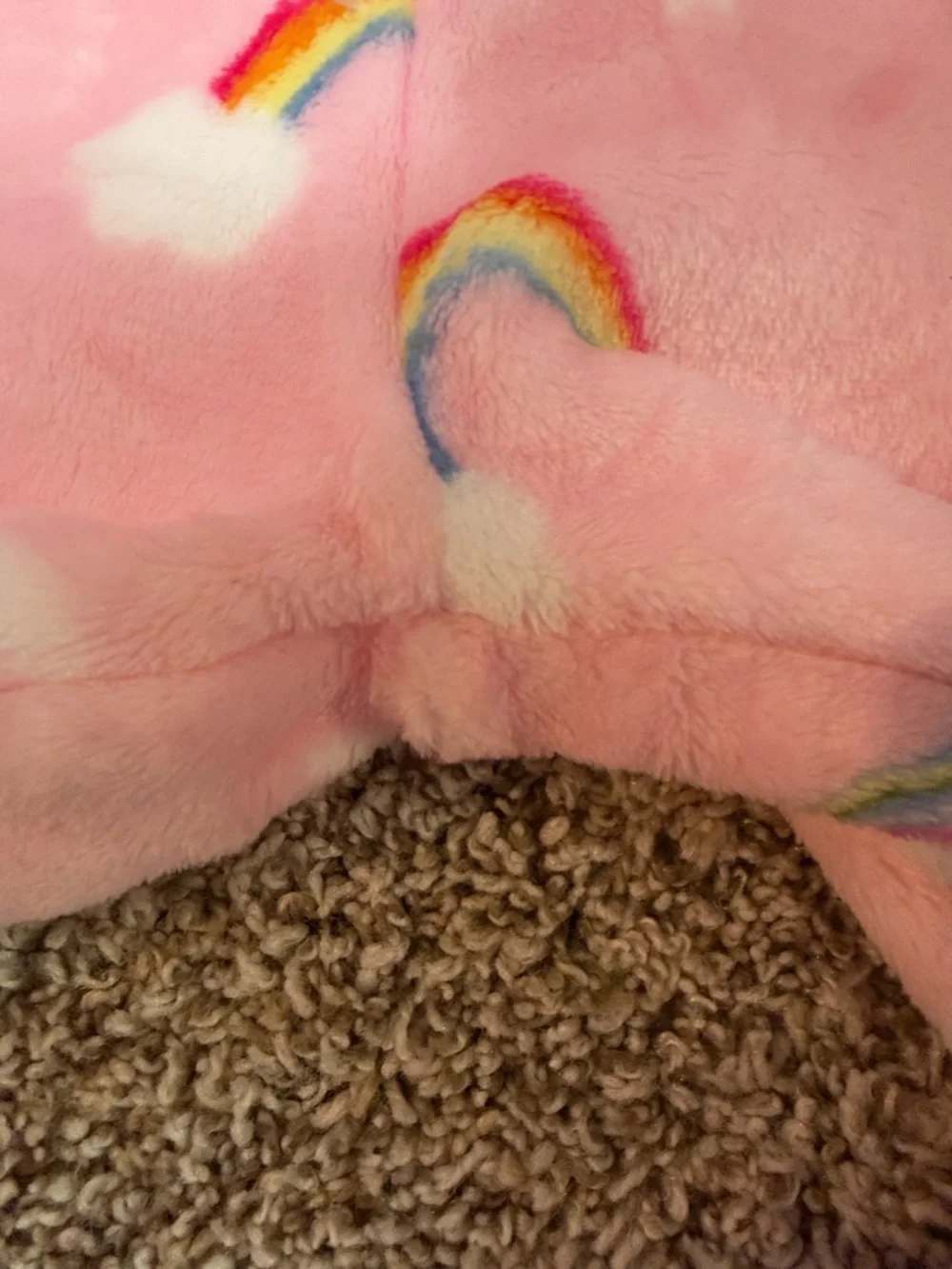 Pink Fleece Unicorn & Rainbow Girls Pajama Pants -like new Size 12-L